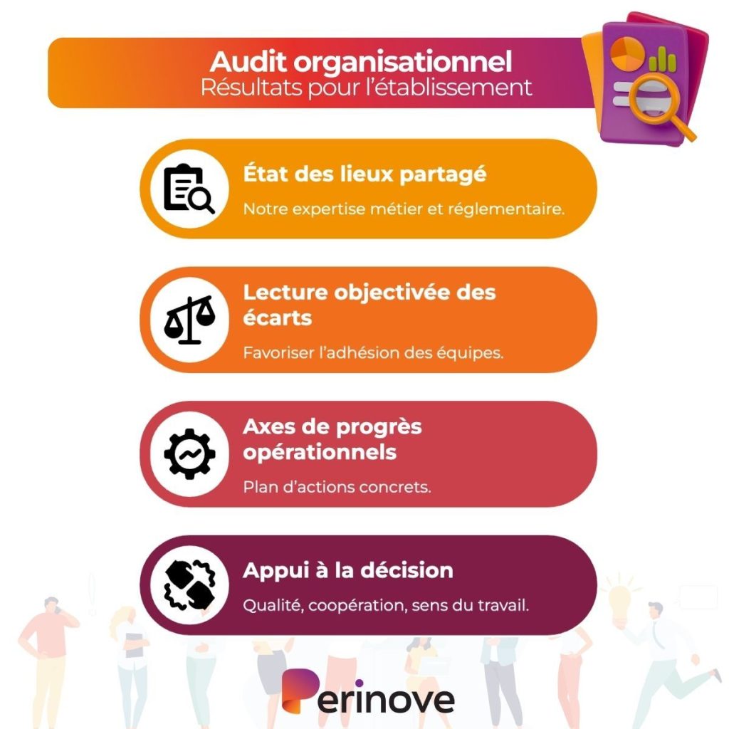 Schéma des résultats d'un audit organisationnel